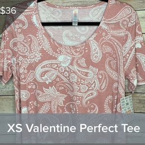 LuLaRoe Valentine Perfect T Size XS